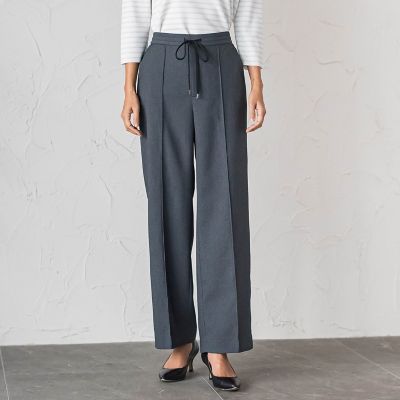 ＜la.f...（Women/大きいサイズ）＞【ＷＥＢ限定／大きいサイズ】“美脚デニム見え”ワイドパンツ