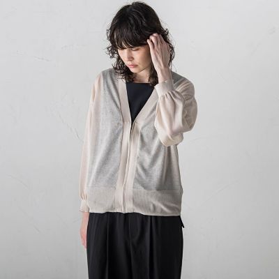 【大きいサイズ】ジップブルゾン風カーディガン≪手洗い可能／防しわ≫