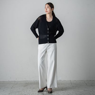 【大きいサイズ】メッシュニットカーディガン≪手洗い可能≫