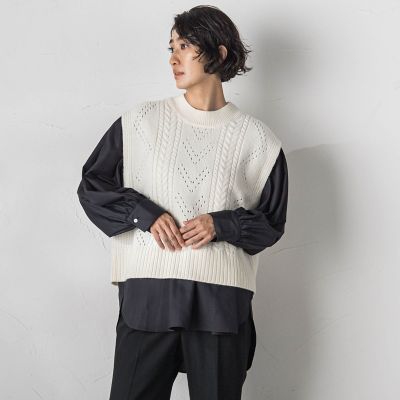 【大きいサイズ】ＨＡＭＩＬＴＯＮニットベスト≪手洗い可能≫