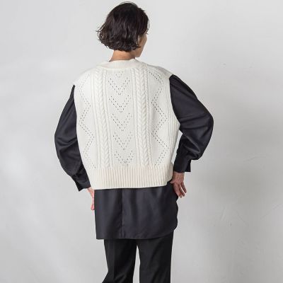 【大きいサイズ】ＨＡＭＩＬＴＯＮニットベスト≪手洗い可能≫