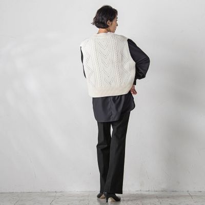 【大きいサイズ】ＨＡＭＩＬＴＯＮニットベスト≪手洗い可能≫