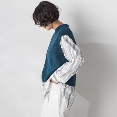 【大きいサイズ】ＨＡＭＩＬＴＯＮニットベスト≪手洗い可能≫