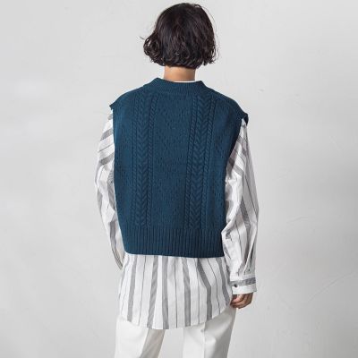 【大きいサイズ】ＨＡＭＩＬＴＯＮニットベスト≪手洗い可能≫