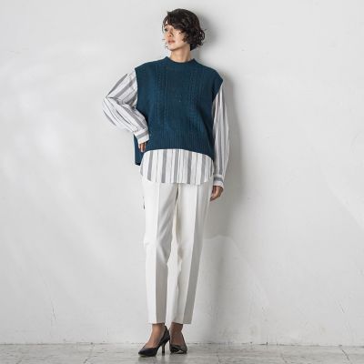 【大きいサイズ】ＨＡＭＩＬＴＯＮニットベスト≪手洗い可能≫