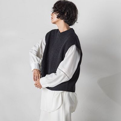 【大きいサイズ】ＨＡＭＩＬＴＯＮニットベスト≪手洗い可能≫