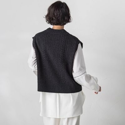 【大きいサイズ】ＨＡＭＩＬＴＯＮニットベスト≪手洗い可能≫
