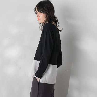 大きいサイズ】配色ブロッキングニット≪手洗い可能≫ | la.f