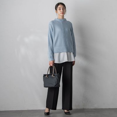 大きいサイズ】メッシュラメニット≪手洗い可能≫ | la.f（Women