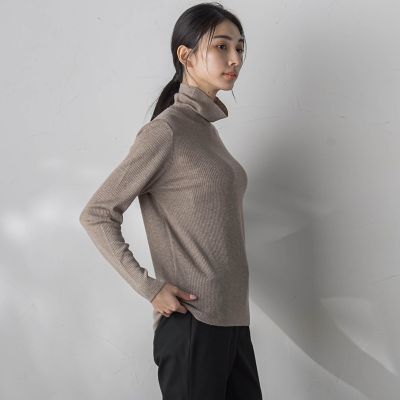 【大きいサイズ】ラメタートルニット≪手洗い可能≫