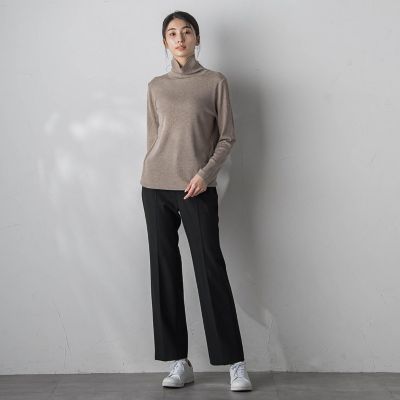 【大きいサイズ】ラメタートルニット≪手洗い可能≫