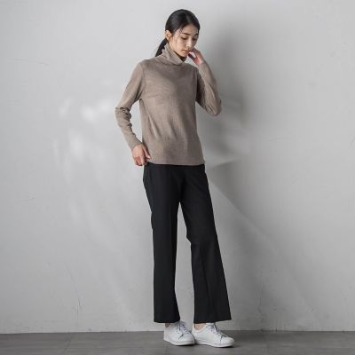 【大きいサイズ】ラメタートルニット≪手洗い可能≫