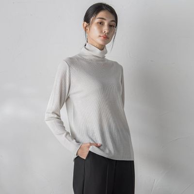 【大きいサイズ】ラメタートルニット≪手洗い可能≫