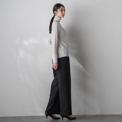 【大きいサイズ】ラメタートルニット≪手洗い可能≫