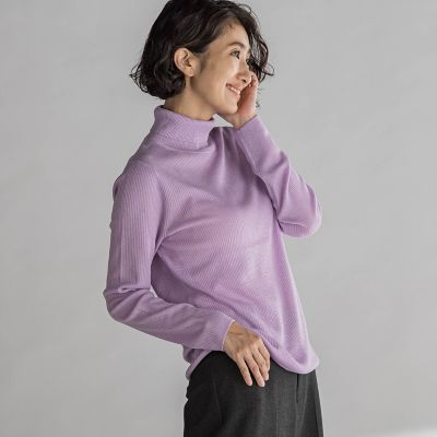 la.f...（Women/大きいサイズ）/ラ　エフ L （大きいサイズ） 【大きいサイズ】ラメタートルニット≪手洗い可能≫