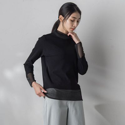 ＜la.f...（Women/大きいサイズ）＞【大きいサイズ】シアータートルリブニット≪手洗い可能≫