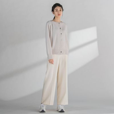 大きいサイズ】フォックスカシミヤ混ニット≪手洗い可能≫ | la.f