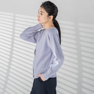 大きいサイズ】フォックスカシミヤ混ニット≪手洗い可能≫ | la.f
