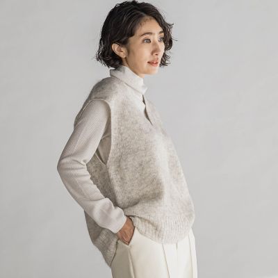 【大きいサイズ】モヘヤスパンコールニット≪手洗い可能≫
