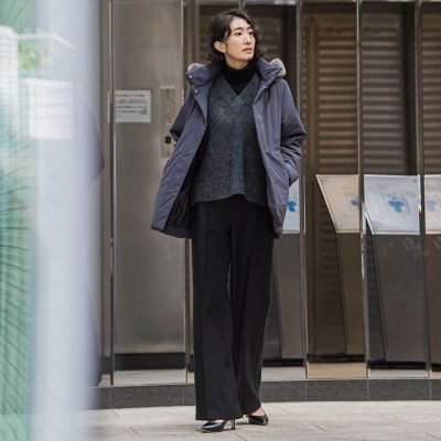 【大きいサイズ】モヘヤスパンコールニット≪手洗い可能≫