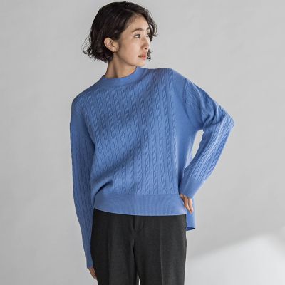 ＜la.f...（Women/大きいサイズ）＞【大きいサイズ】ケーブルニット