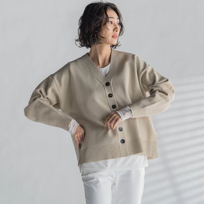 ＜la.f...（Women/大きいサイズ）＞【大きいサイズ】Ｖネックカーディガン