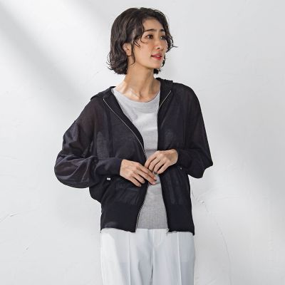 【大きいサイズ】シアーラメニットパーカー≪手洗い可能≫