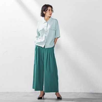 【大きいサイズ】ポケット付き襟ニット≪手洗い可能≫