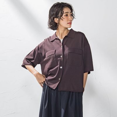 ＜la.f...（Women/大きいサイズ）＞【大きいサイズ】ポケット付き襟ニット≪手洗い可能≫