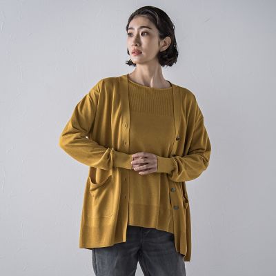 大きいサイズ】【極】SARIニットカーディガン≪手洗い可能≫ | la