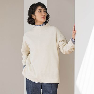 ＜la.f...（Women/大きいサイズ）＞【大きいサイズ】”やさしさに包まれる”極上ウールニット