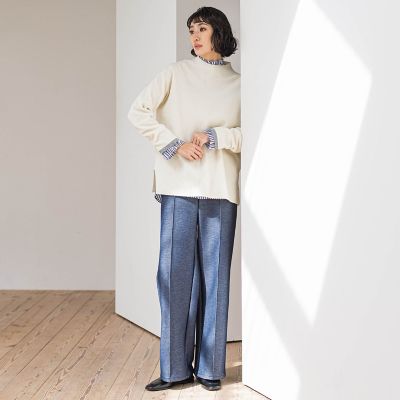 大きいサイズ】”やさしさに包まれる”極上ウールニット | la.f