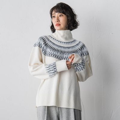 大きいサイズ】フェアアイル柄ニット | la.f（Women/大きいサイズ