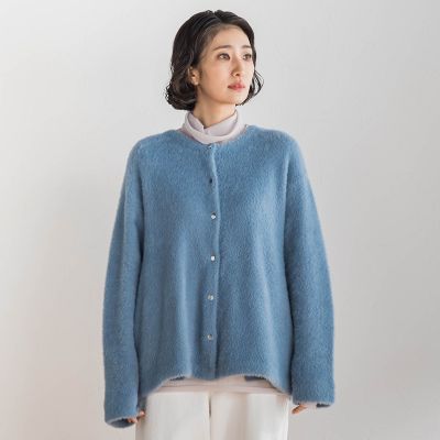 大きいサイズ】フェザーヤーンニットカーディガン | la.f（Women