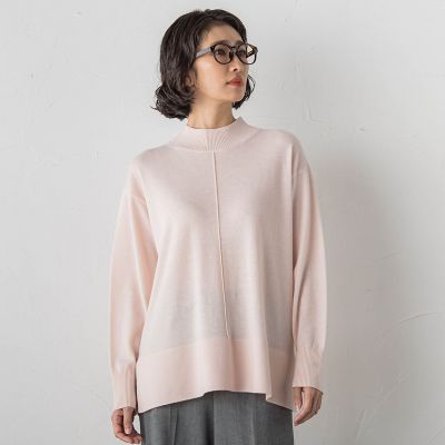 ＜la.f...（Women/大きいサイズ）＞【大きいサイズ／新色追加】ファインウールハイネックニット