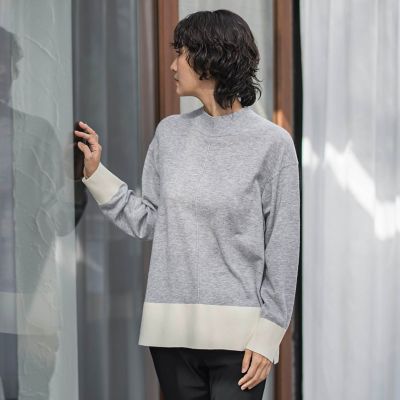 ＜la.f...（Women/大きいサイズ）＞【大きいサイズ／新色追加】ファインウールハイネックニット