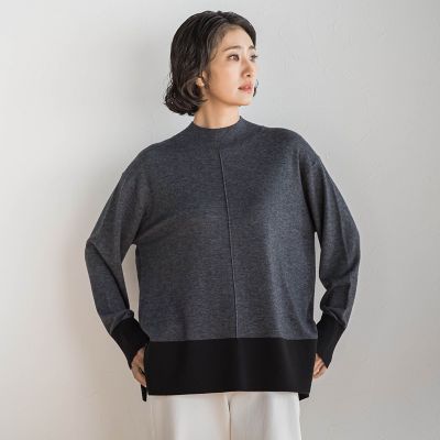 ＜la.f...（Women/大きいサイズ）＞【大きいサイズ】ファインウールハイネックニット