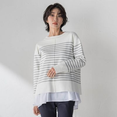 【大きいサイズ】”マシュマロタッチ”トーンアップニット