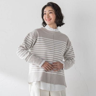 大きいサイズ】”即着”トーンアップニット | la.f（Women/大きい