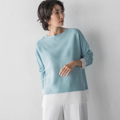 【大きいサイズ／新色追加】　”多幸感アップ”ノンストレスニット