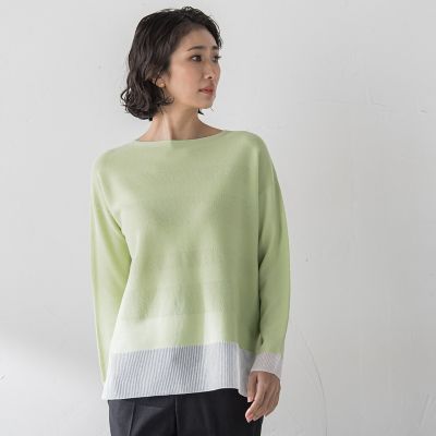 ＜la.f...（Women/大きいサイズ）＞【大きいサイズ／新色追加】　”多幸感アップ”ノンストレスニット