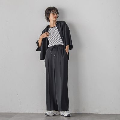 大きいサイズ】ボーダーリブタンクトップ | la.f (Women/大きい