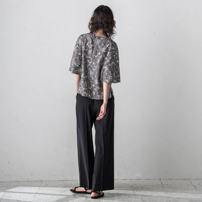 大きいサイズ】リーフプリントブラウス≪洗濯機で洗える≫ | la.f