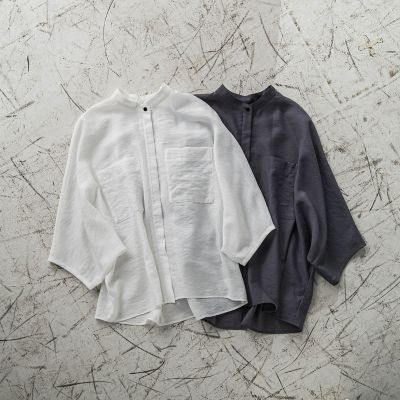 【大きいサイズ】シアーバンブータンブラーブラウス≪洗濯機で洗える≫