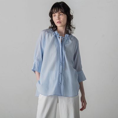 【大きいサイズ】リライムライトローンブラウス≪洗濯機で洗える≫