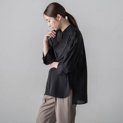 大きいサイズ】ボウタイスカーフ付ブラウス≪洗濯機で洗える≫ | la.f