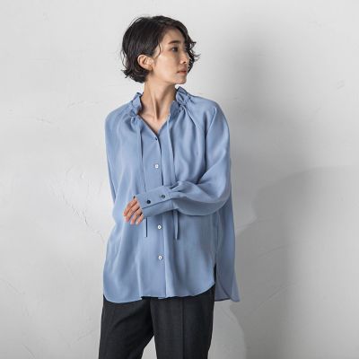 【大きいサイズ】フィネスボイルブラウス≪洗濯機で洗える≫