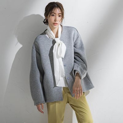【大きいサイズ】ボウタイリボンブラウス≪洗濯機で洗える≫