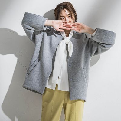【大きいサイズ】ボウタイリボンブラウス≪洗濯機で洗える≫