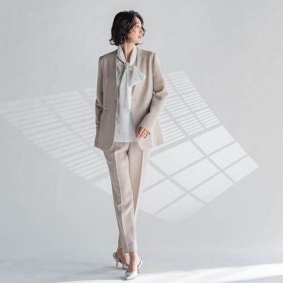 【大きいサイズ】ボウタイリボンブラウス≪洗濯機で洗える≫